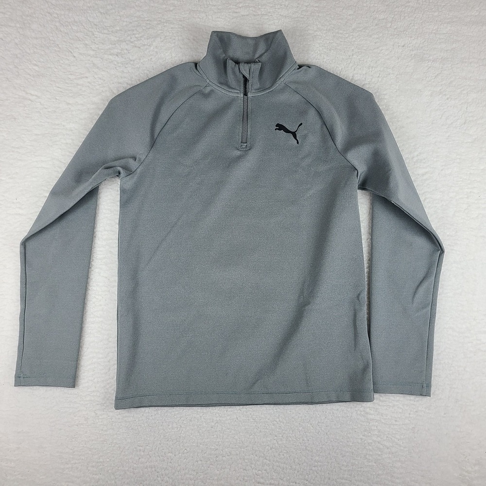 PUMA Sweater Mens Medium Gray Quarter Zip‎ Performance Tech Golf
